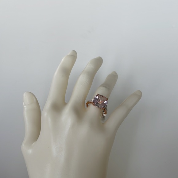 NWT Pink Amethyst/Diamond Rose Gold Ring Size 7 - Picture 9 of 15